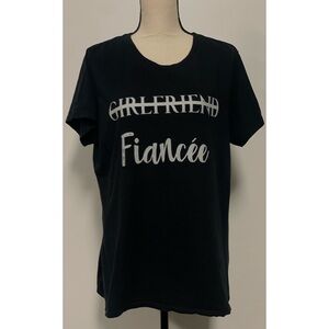 Port & Company Fiancee Novelty Short Sleeve T-Shirt Black Size XL